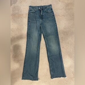 Zara TRF High Rise Wide Leg Jean